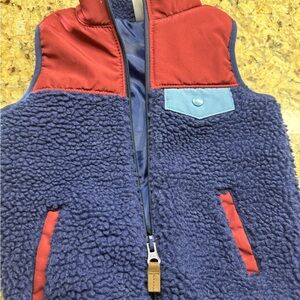 Kids' Red and Blue Fleece Vest